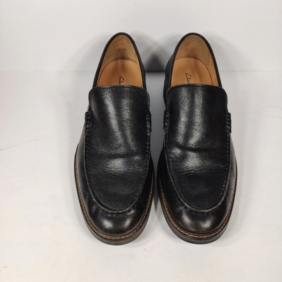 Clarks Atticus Edge Leather Loafer Casual Slip On Black Brown Men\'s Shoe Size 11 main image 4